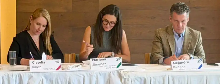Firma convenio Red BAMX CONMÉXICO alimentos