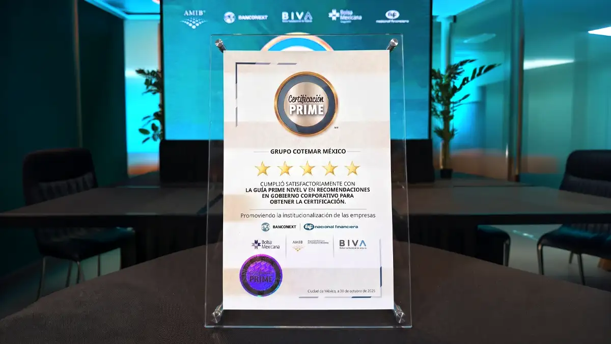 Certificación PRIME Grupo Cotemar gobernanza